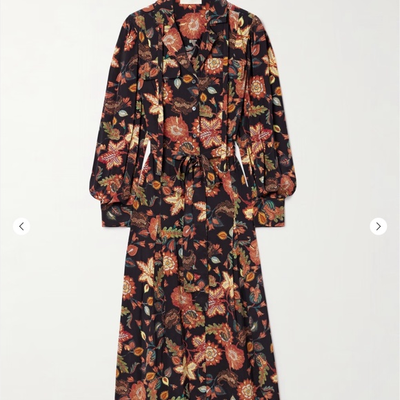 ULLA JOHNSON Giselle belted floral-print silk midi dress - Picture 3 of 7